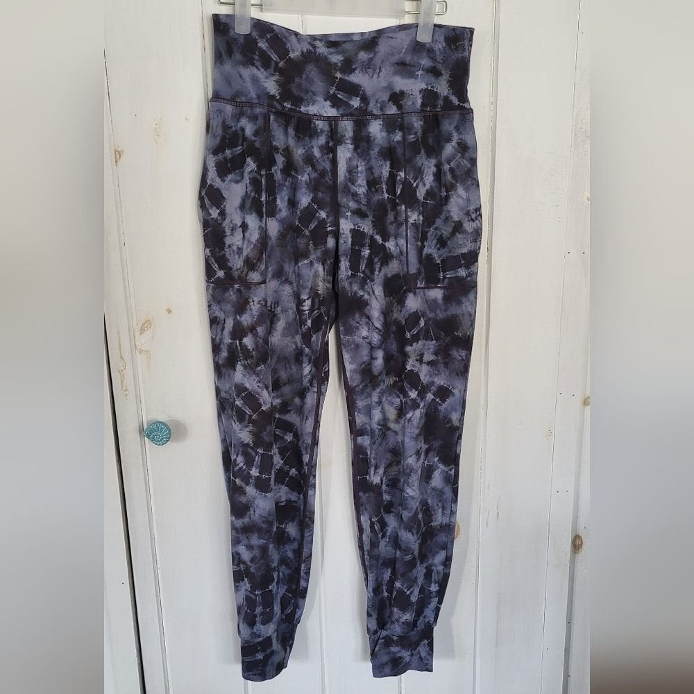 Athleta Salutation Printed Jogger Pant Calypso Navy